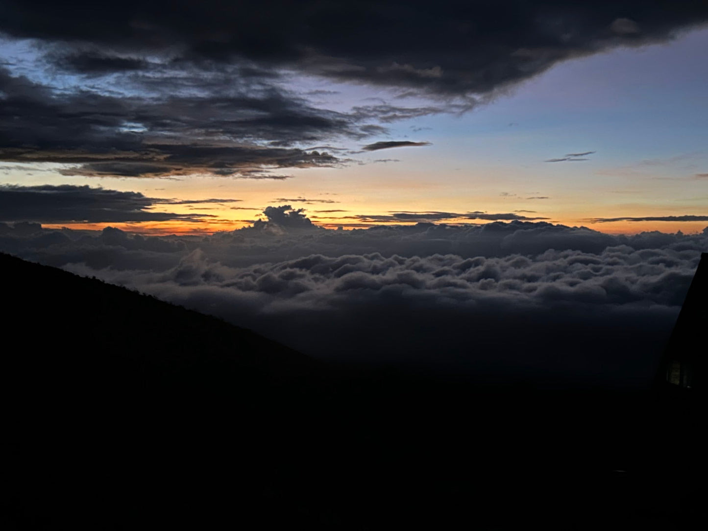 Kilimanjaro Marangu Route - sunset above clouds